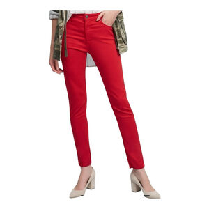 Women's AG Adriano Goldschmied The Farrah Red Skinny Ankle Jeans Size 27
